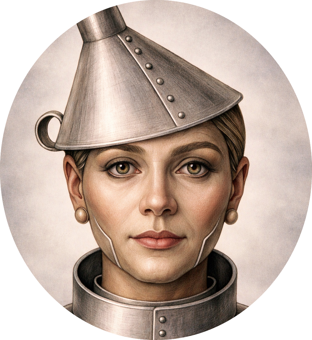Tin woman portrait with soft details